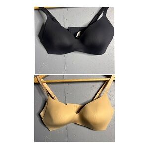Knix WingWoman Bras Size 2 in Black & Nude.